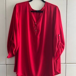 Red Women's Blouse-Good Preowned Condition